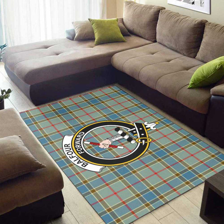 Scottish Balfour Clan Crest Tartan Area Rug Tartan Plaid 2