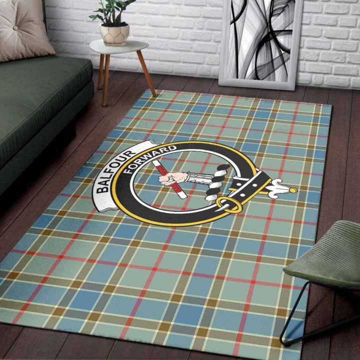 Scottish Balfour Clan Crest Tartan Area Rug Tartan Plaid 3