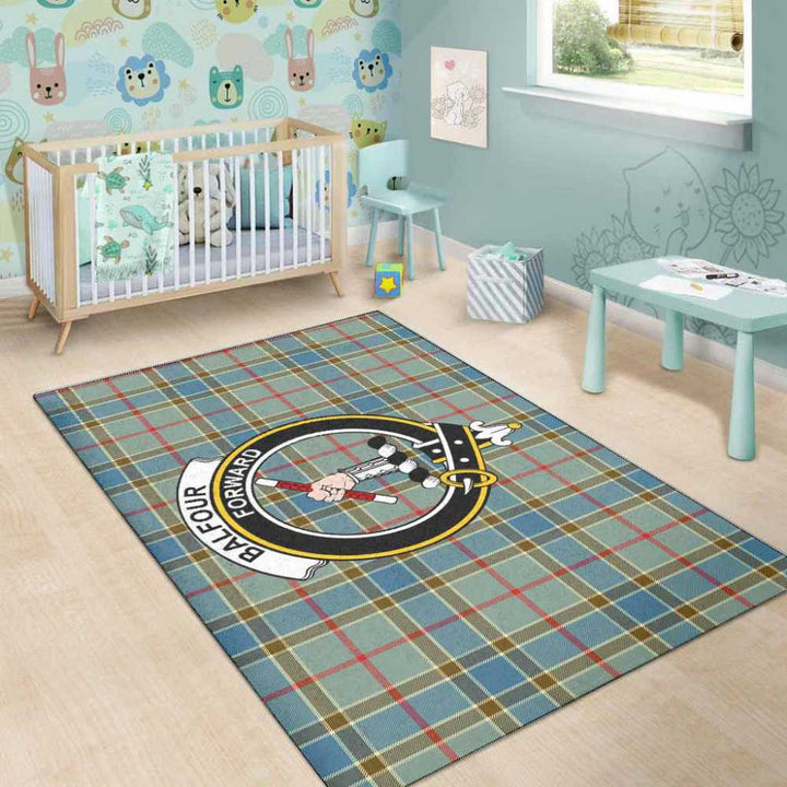 Scottish Balfour Clan Crest Tartan Area Rug Tartan Plaid 5