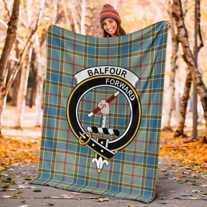 Scottish Balfour Clan Crest Tartan Blanket Tartan Plaid 4