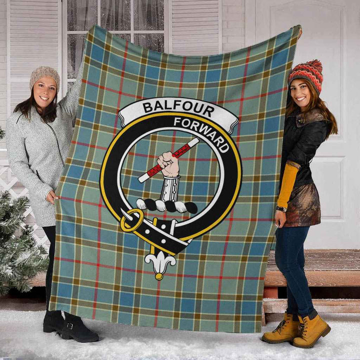 Scottish Balfour Clan Crest Tartan Blanket Tartan Plaid 5