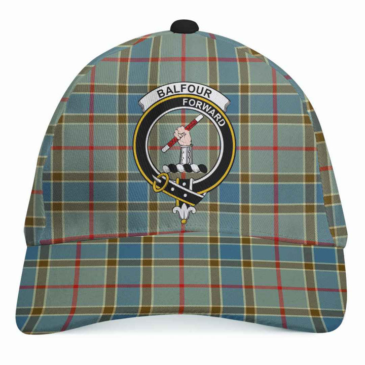 Scottish Balfour Clan Crest Tartan Cap Tartan Plaid 1