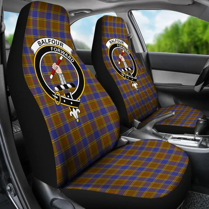 Scottish Balfour Clan Crest Tartan Car Seat Covers 3