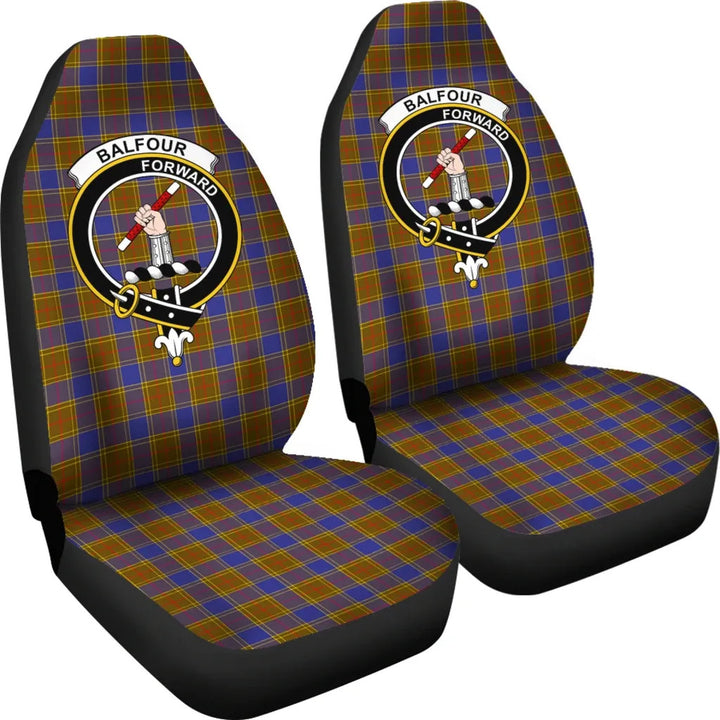 Scottish Balfour Clan Crest Tartan Car Seat Covers 4