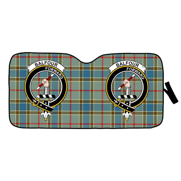 Scottish Balfour Clan Crest Tartan Car Windshield Sun Shade Tartan Plaid 1