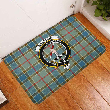 Scottish Balfour Clan Crest Tartan Door Mat Tartan Plaid 3