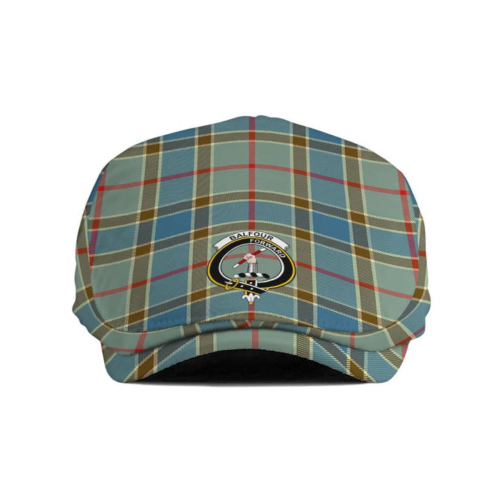 Scottish Balfour Clan Crest Tartan Flat Cap Tartan Plaid 1
