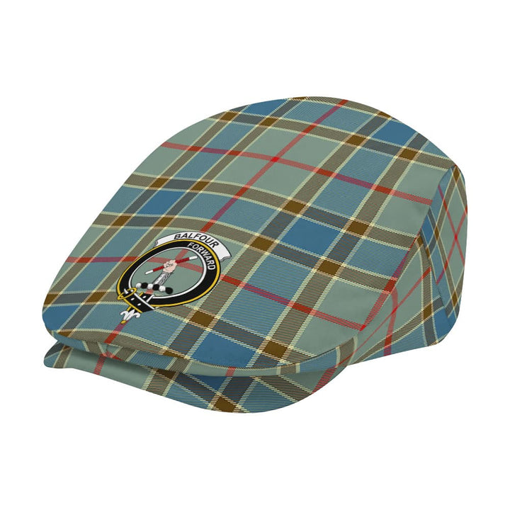 Scottish Balfour Clan Crest Tartan Flat Cap Tartan Plaid 2