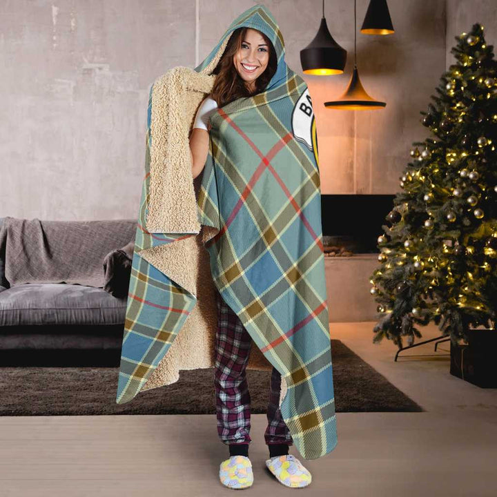 Scottish Balfour Clan Crest Tartan Hooded Blanket Tartan Plaid 6