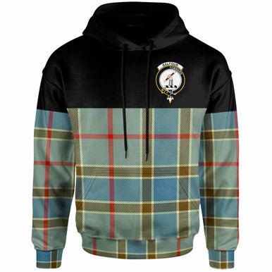 Scottish Balfour Clan Crest Tartan Hoodie - Horizontal Style Front Side Tartan Plaid