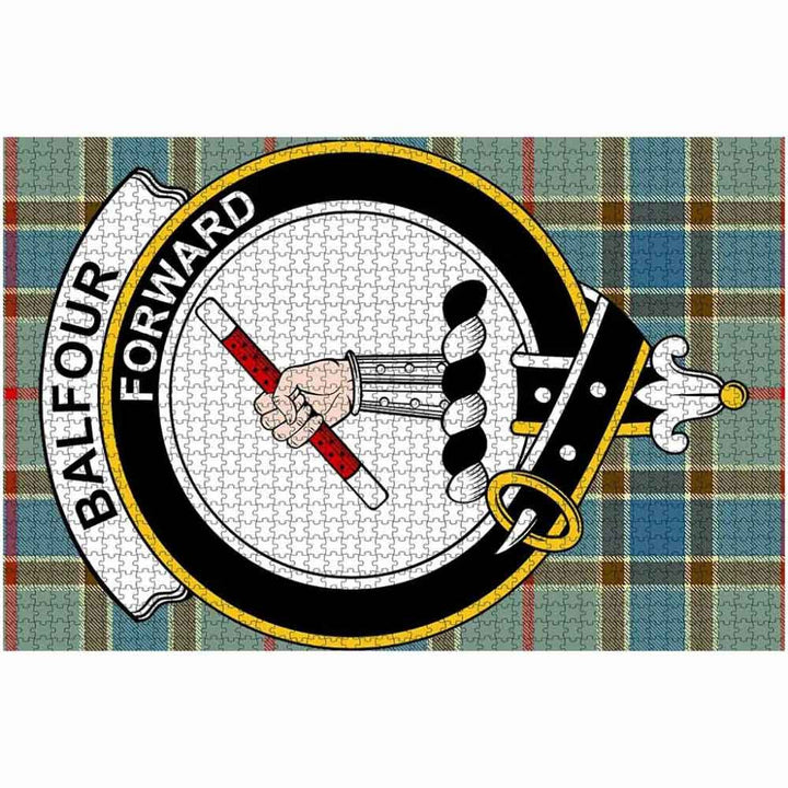 Scottish Balfour Clan Crest Tartan Jigsaw Puzzle 2