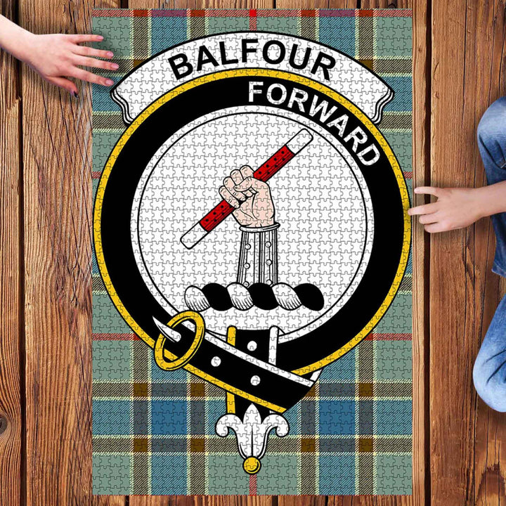 Scottish Balfour Clan Crest Tartan Jigsaw Puzzle 3