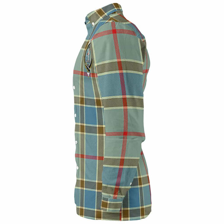 Scottish Balfour Clan Crest Tartan Long Sleeve Shirt Tartan Plaid