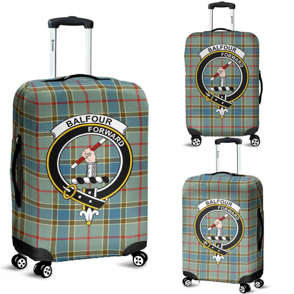 Scottish Balfour Clan Crest Tartan Luggage Cover Tartan Plaid 1
