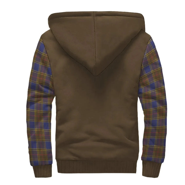 Scottish Balfour Clan Crest Tartan Plaid Sleeve Sherpa Hoodie