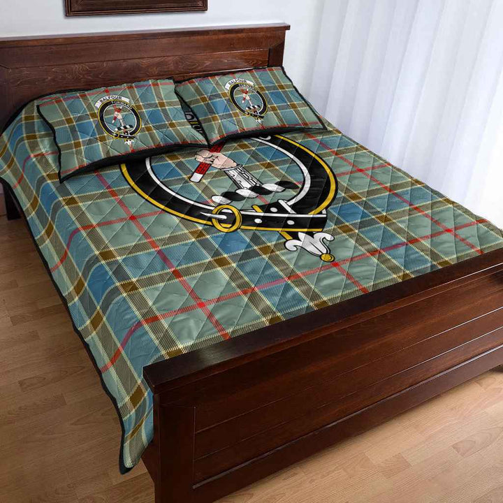 Scottish Balfour Clan Crest Tartan Quilt Bed Set Tartan Plaid 4