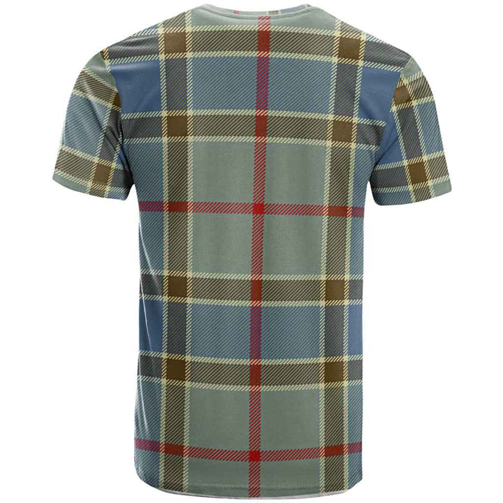 Scottish Balfour Clan Crest Tartan T-Shirt Back Side Tartan Plaid