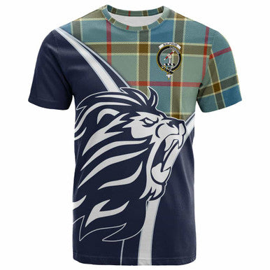 Scottish Balfour Clan Crest Tartan T-Shirt - Bend Style Front Side Tartan Plaid