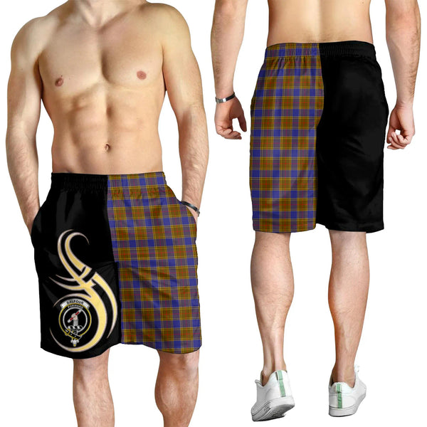 Scottish Balfour Modern Clan Crest Tartan Believe in Me Men's Shorts