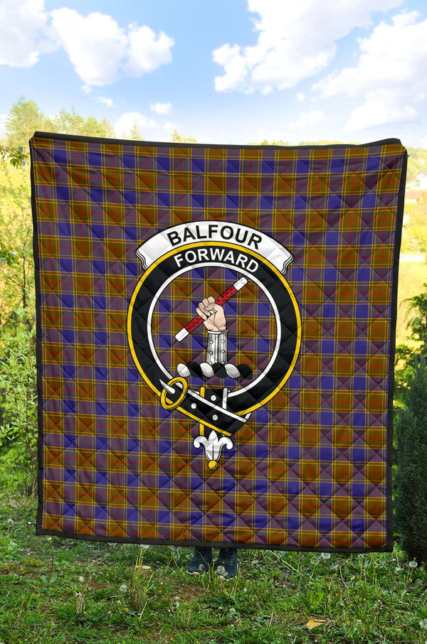 Scottish Balfour Modern Clan Crest Tartan Quilt Tartan Plaid 2