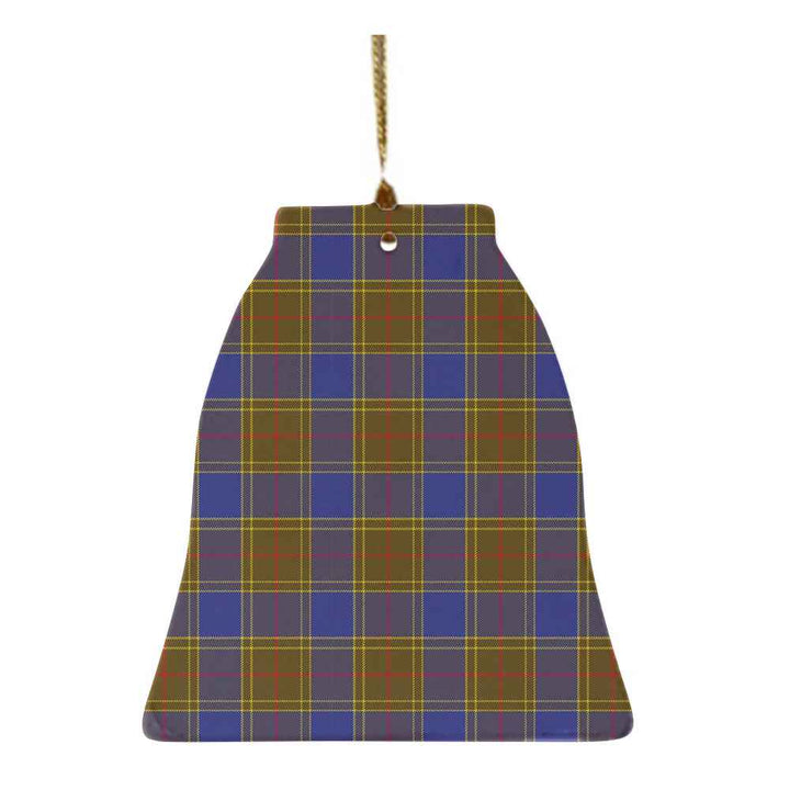 Scottish Balfour Modern Clan Tartan Ceramic Ornament Bell Shape Tartan Plaid
