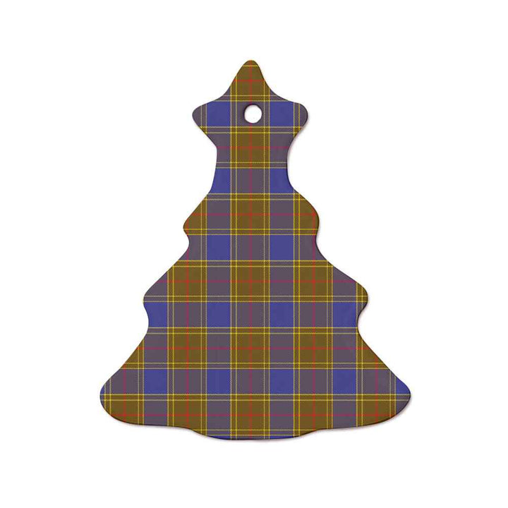 Scottish Balfour Modern Clan Tartan Ceramic Ornament  Tree Shape Tartan Plaid