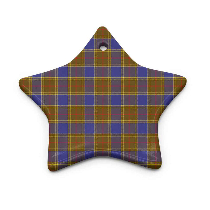 Scottish Balfour Modern Clan Tartan Ceramic Ornament Star Shape Tartan Plaid