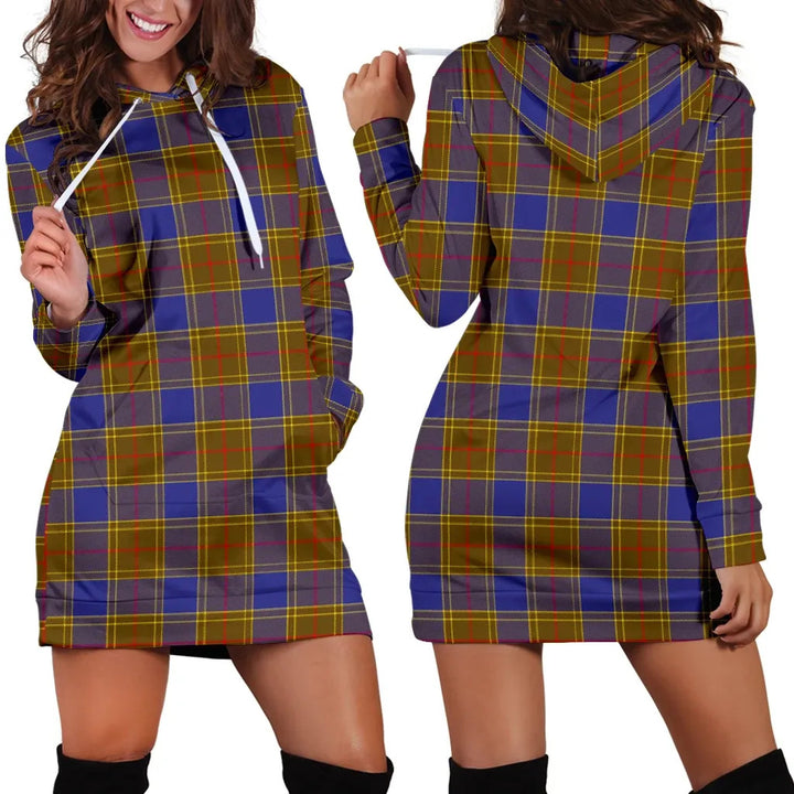 Scottish Balfour Modern Clan Tartan Hoodie Dress