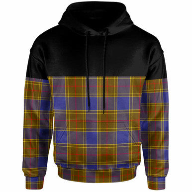 Scottish Balfour Modern Clan Tartan Hoodie - Horizontal Style Front Side Tartan Plaid