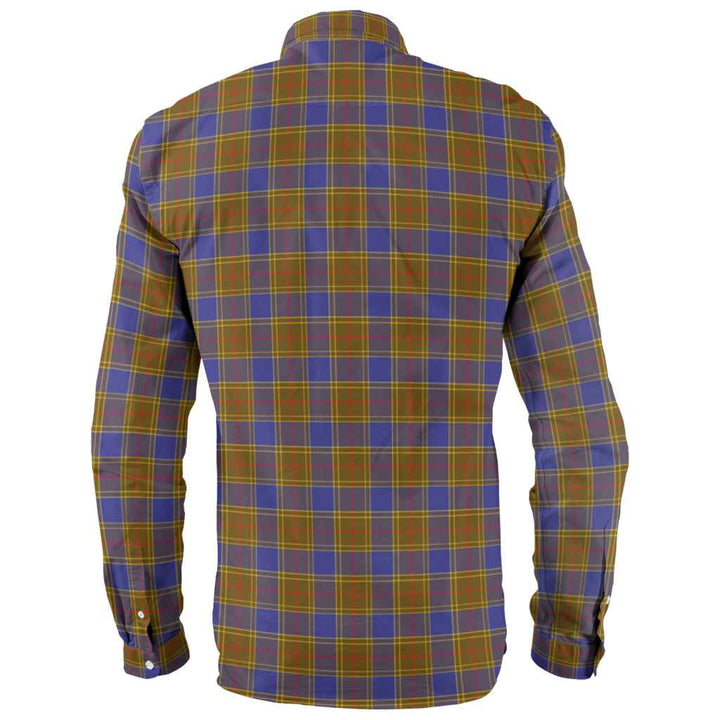 Scottish Balfour Modern Clan Tartan Long Sleeve Shirt Back Side Tartan Plaid