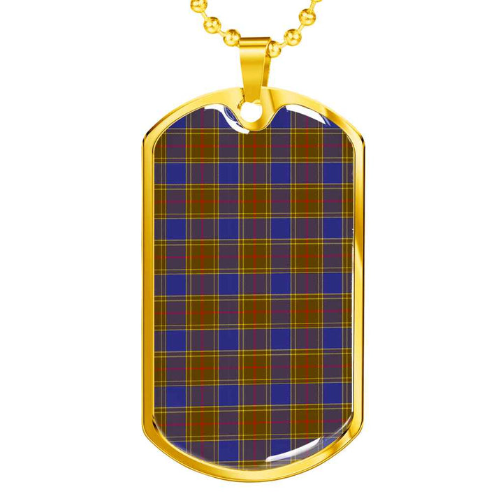 Scottish Balfour Modern Clan Tartan Military Dog Tag Necklace Tartan Plaid 2