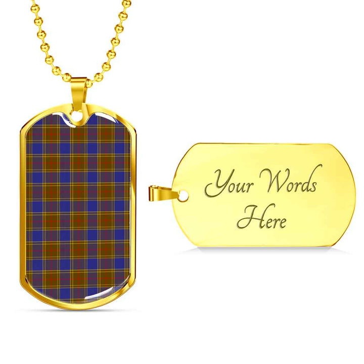 Scottish Balfour Modern Clan Tartan Military Dog Tag Necklace Tartan Plaid 4