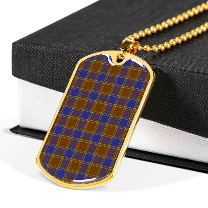 Scottish Balfour Modern Clan Tartan Military Dog Tag Necklace Tartan Plaid 6