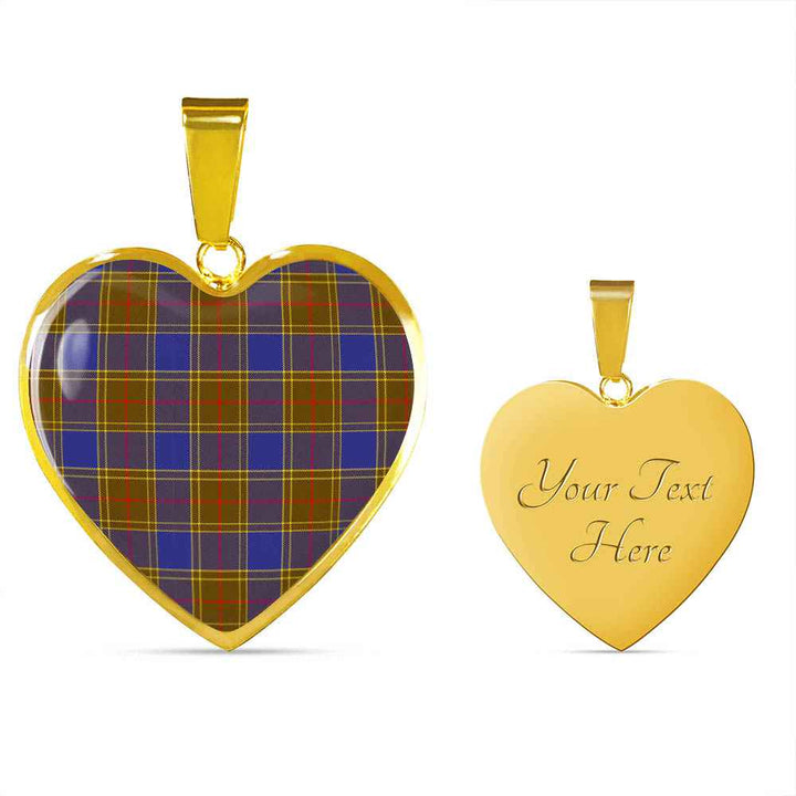 Scottish Balfour Modern Clan Tartan Necklace Heart Tartan Plaid 4