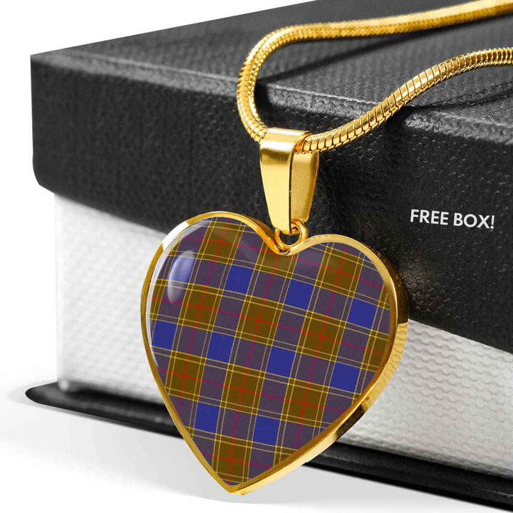 Scottish Balfour Modern Clan Tartan Necklace Heart Tartan Plaid 6