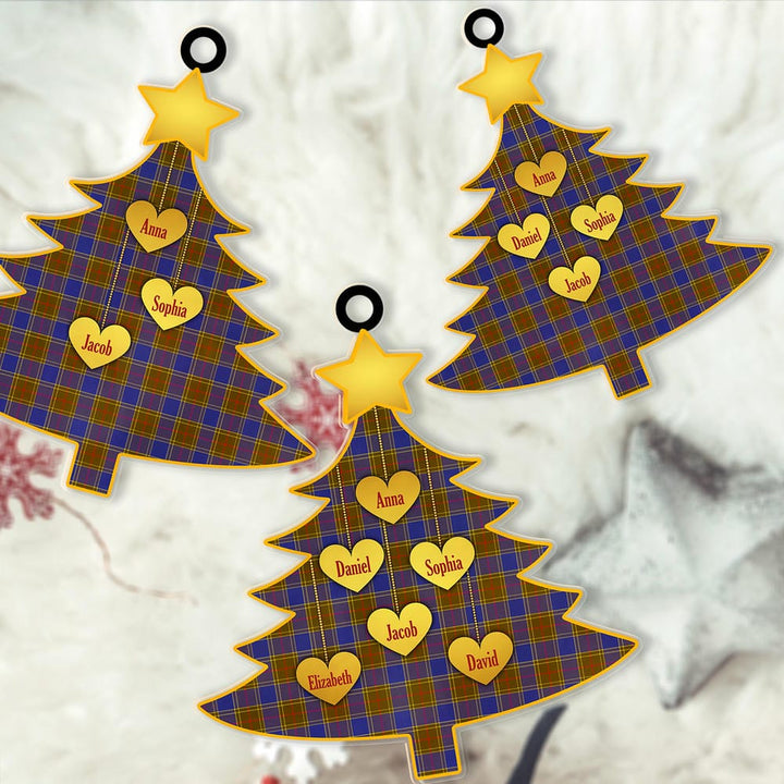 Scottish Balfour Modern Clan Tartan Ornament Custom Family Christmas Tree Tartan Plaid 2