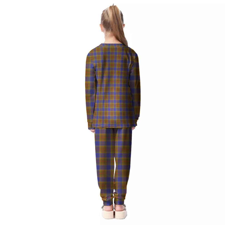 Scottish Balfour Modern Clan Tartan Pajama Set Kid Back Side Tartan Plaid