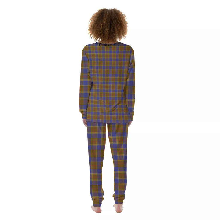 Scottish Balfour Modern Clan Tartan Pajama Set Women Back Side Tartan Plaid