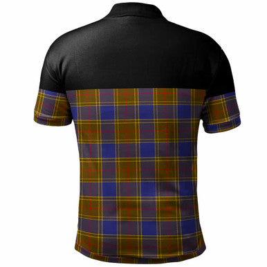 Scottish Balfour Modern Clan Tartan Polo Shirt - Horizontal Style Back Side Tartan Plaid