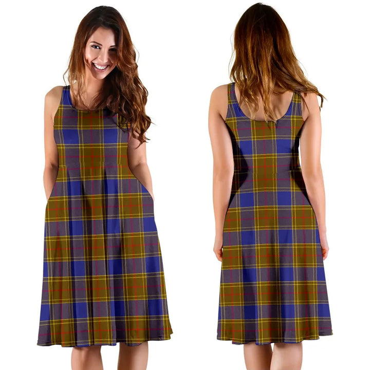 Scottish Balfour Modern Clan Tartan Women Midi Dress