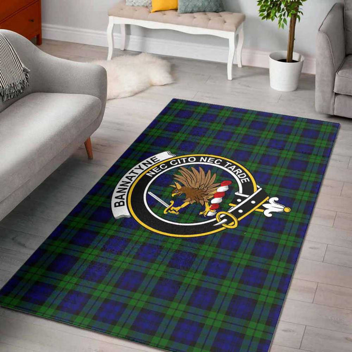 Scottish Bannatyne Clan Crest Tartan Area Rug Tartan Plaid 1