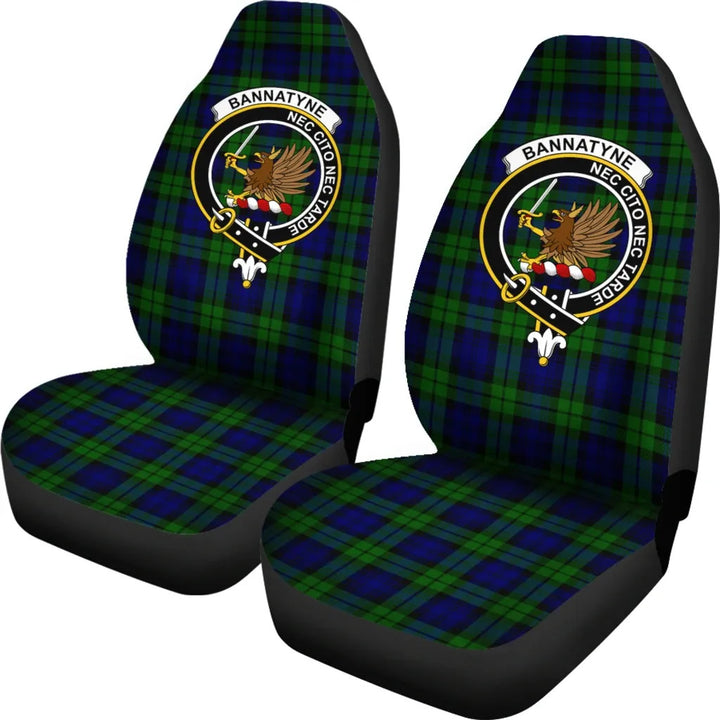 Scottish Bannatyne Clan Crest Tartan Car Seat Covers 1