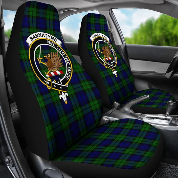 Scottish Bannatyne Clan Crest Tartan Car Seat Covers 3