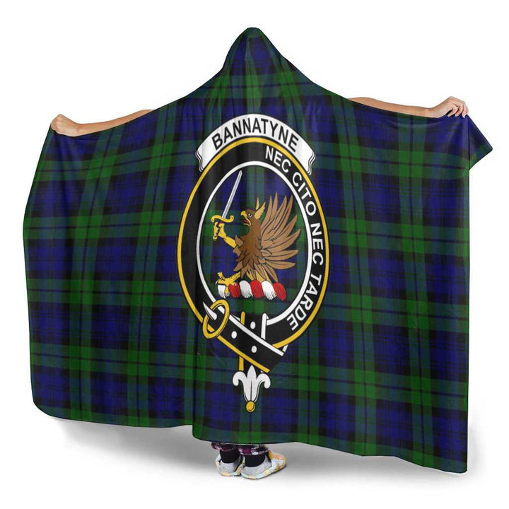 Scottish Bannatyne Clan Crest Tartan Hooded Blanket Tartan Plaid 3