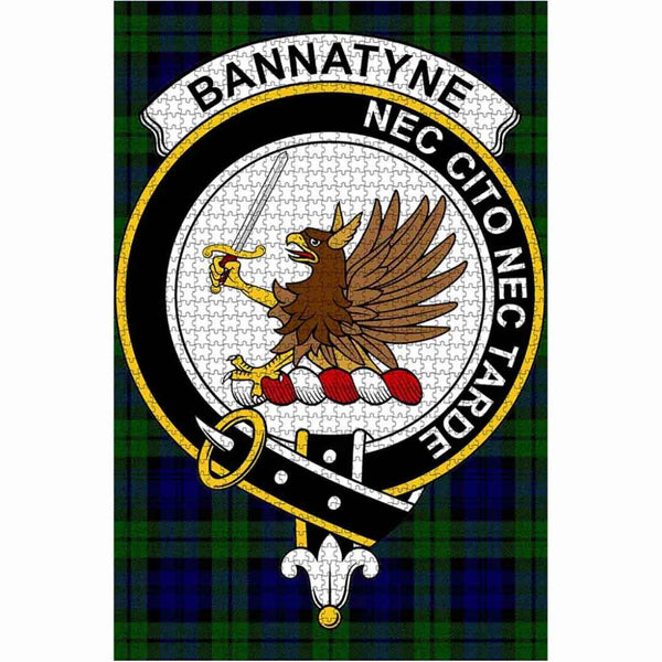 Scottish Bannatyne Clan Crest Tartan Jigsaw Puzzle 1