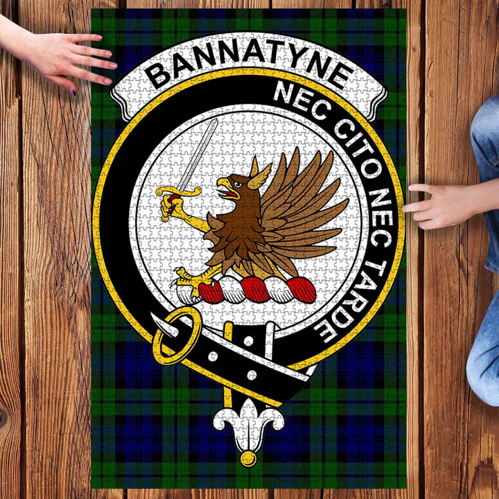 Scottish Bannatyne Clan Crest Tartan Jigsaw Puzzle 3