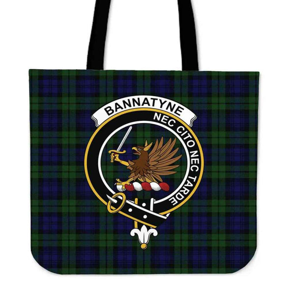 Scottish Bannatyne Clan Crest Tartan Tote Bag Tartan Plaid