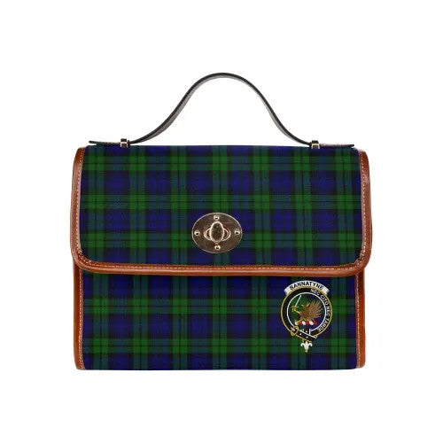 Scottish Bannatyne Clan Crest Tartan Waterproof Canvas Bag Tartan Plaid 2