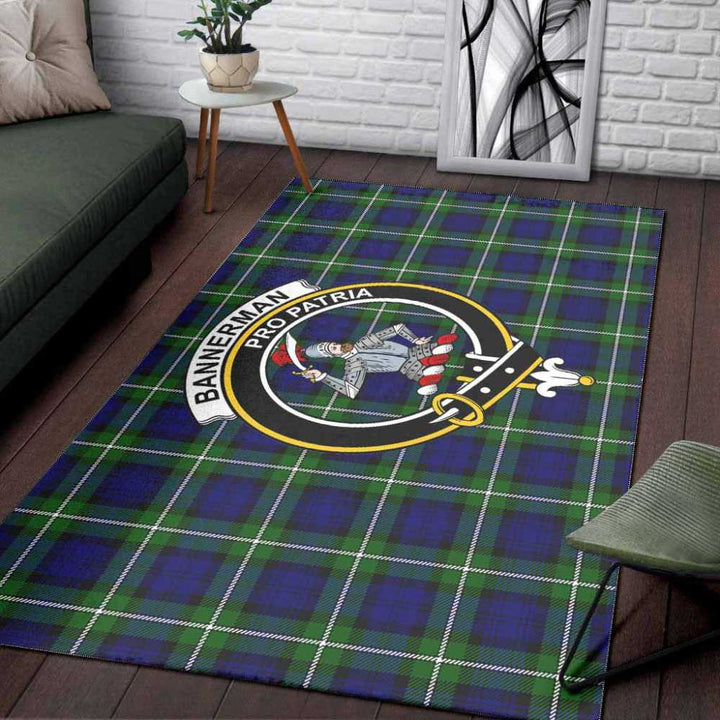 Scottish Bannerman Clan Crest Tartan Area Rug Tartan Plaid 3