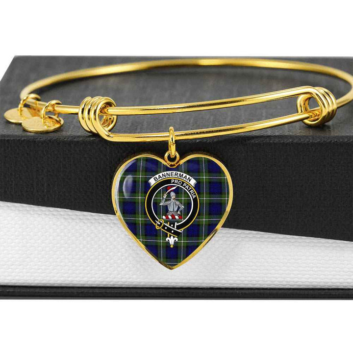 Scottish Bannerman Clan Crest Tartan Bangle Heart Tartan Plaid 6